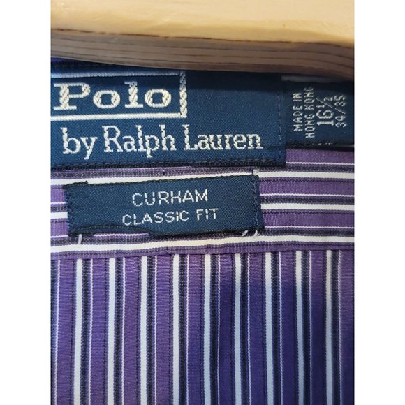 Polo Ralph Lauren Curham Classic Fit‎ Button-Up Shirt 16.5 Long Sleeve Purple - Picture 4 of 4